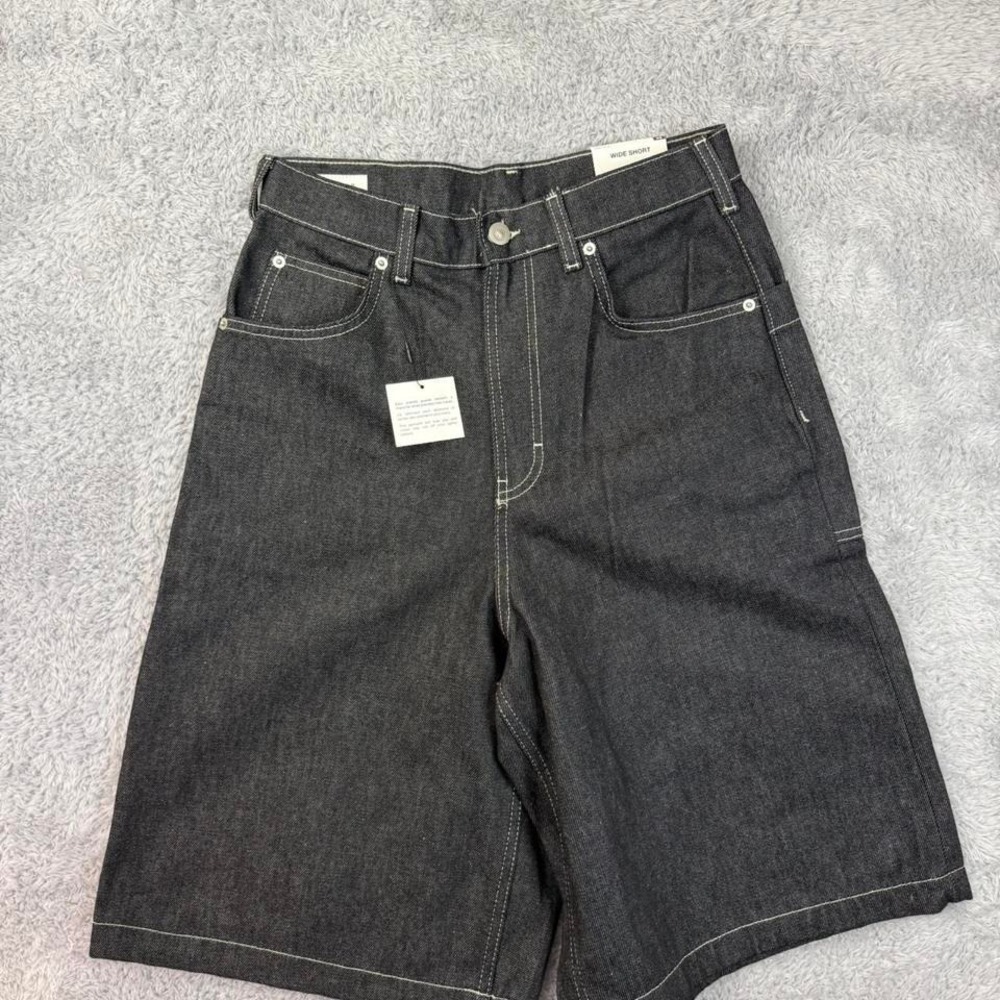 Zara black denim shorts